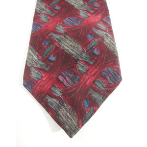 J Garcia Men's Tie Banyan Tree Maroon Blue Gray Collection 8